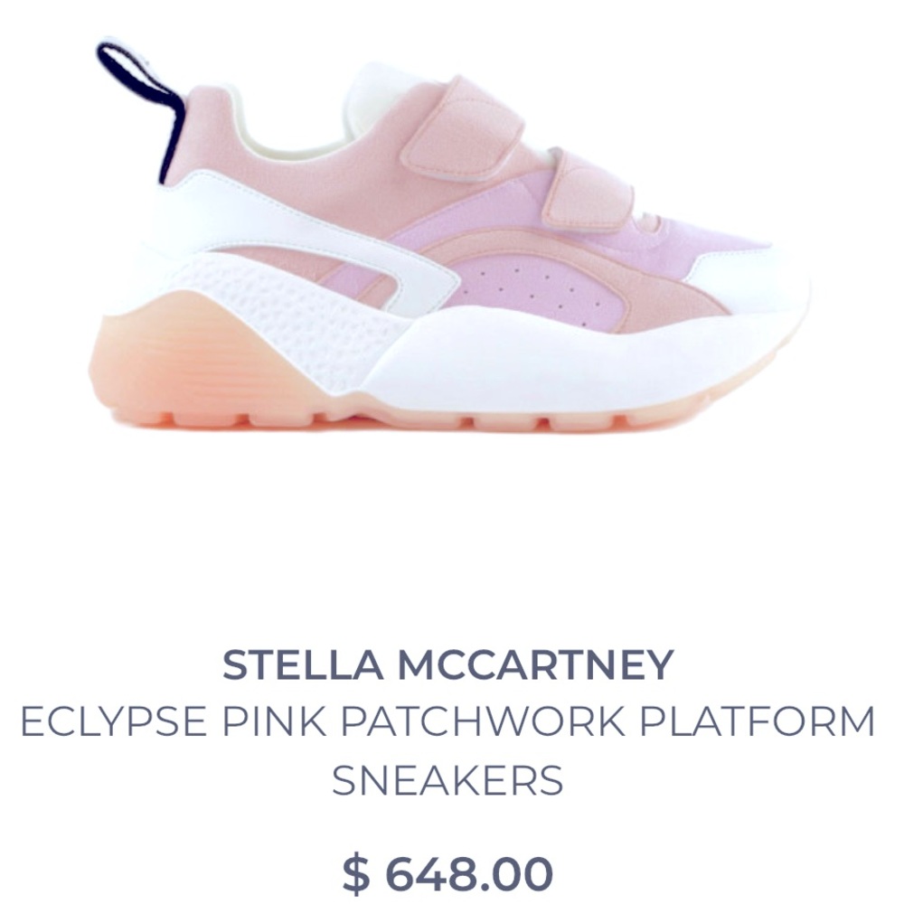 Stella Mccartney Eclypse Pink Patchwork Sneakers - image 1